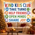 thumbnail image 3 of Kindness Rules with Rainbow Icons, Uplifting Illustration for Teachers, Positive Learning Wall Art, Back to School Gift, Tapestry Wall Hanging for Classroom and Study Room, 3 of 6