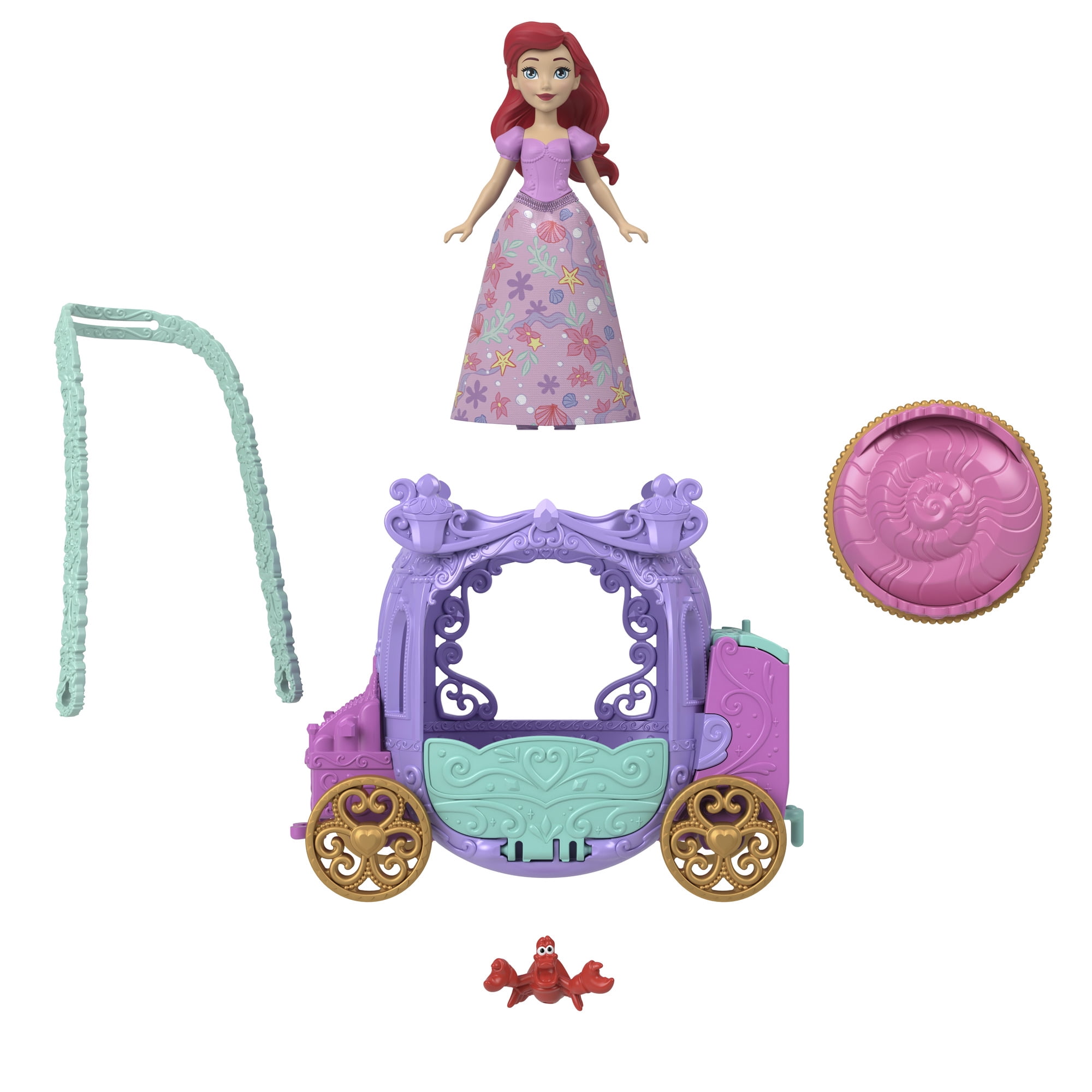 Disney Princess Carriage Reveal Surprise Small Doll, Vehicle & Figure (Characters May Vary)