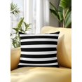 thumbnail image 2 of Waterproof Outdoor Throw Pillows with Inserts 18"x18", Black Striped Soft Decorative Pillowcases for Couch Bedroom, Modern Simple Monochrome Geometric White Pillow Covers for Sofa Living Room, 2 of 8