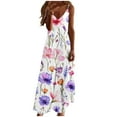 thumbnail image 2 of Viikei Womens Dresses Summer Clearance,Summer Dresses for Women's Print Sleeveless Round Neck Dress Casual Dresses Purple XXL, 2 of 5