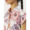 thumbnail image 6 of DressBerry Women’s Printed Poly Crepe Dress Collared Neck Short Sleeves Thigh Length Regular Wear Light Weighted Casual Summer Short Dress, 6 of 7