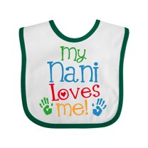 Inktastic My Nani Grandma Loves Me Boys or Girls Baby Bib
