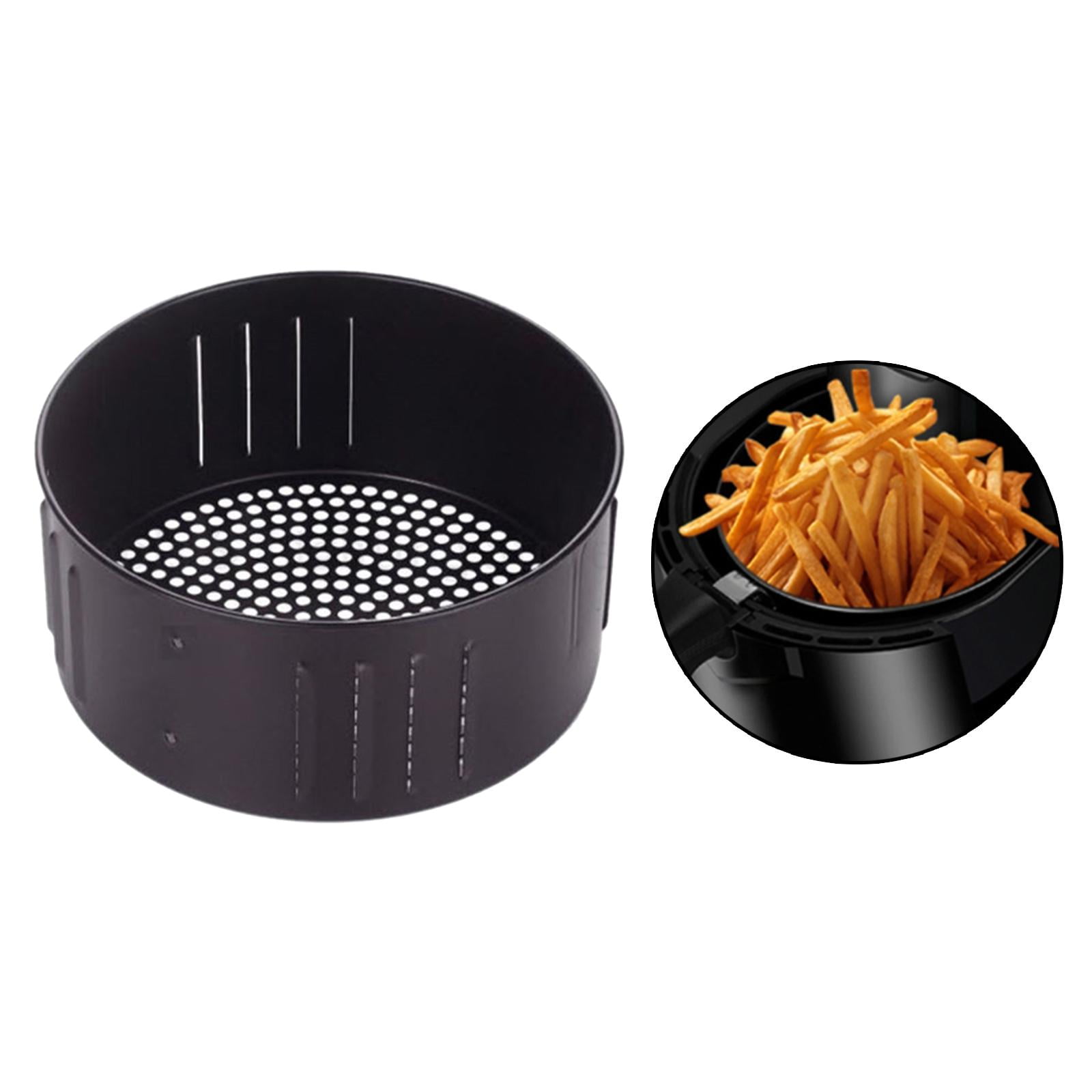 Fiocias Air Fryer Replacement Basket Baking Tray Practical Non Stick Reusable Pot Bottom 3.5L 21x10cm