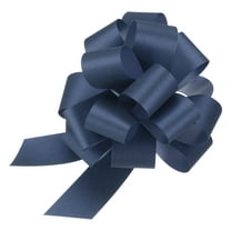 Uxcell 5pcs 4 Inch Large Pull Bow Glitter Gift Wrapping Big Pull Bows Ribbon Dark Blue
