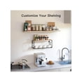 thumbnail image 5 of Floating Shelves, Bathroom Shelves Over Toilet, Wall Mounted Floating Shelves With Wire Basket, Wooden, 3 Shelves, 16.5x6x5.5 In, 5 of 8