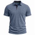 thumbnail image 5 of Men's Polo Shirts Short Sleeve Casual Summer Golf Shirts Classic Collared Shirt with Pocket 3XL, 5 of 5