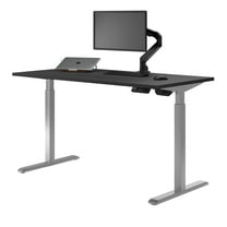 Desky Single Sit Stand Desk - Black / 70.9"X29.5" / Gray