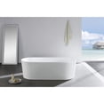 thumbnail image 2 of Kube Ovale 67'' White Free Standing Bathtub - Easy to Clean Easy to Repair, 2 of 7