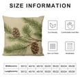 thumbnail image 5 of JRXY Throw Pillows Cover Macro Evergreen Branch Christmas Tree Pine Cones Holidays Nature Fir Winter Xmas Celebration December Cushion Case for Fall Home Decor 18x18in, 5 of 5