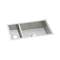 Elkay Crosstown 16 Gauge Stainless Steel, 32-1/4" x 18-1/4" x 10" 30/70 Double Bowl Undermount Sink