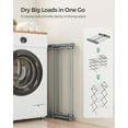 thumbnail image 5 of Foldable Clothes Drying Rack, Laundry Drying Rack, Clothes Airer, Steel Frame, 14.6 x 29.5 x 53.2 Inches Gray, 5 of 7