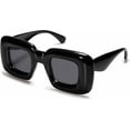 thumbnail image 1 of Cute Square Inflated Sunglasses for Women Men Trendy Chunky Glasses Retro Thick Frame Funny Mask Shades VL9733, 1 of 4