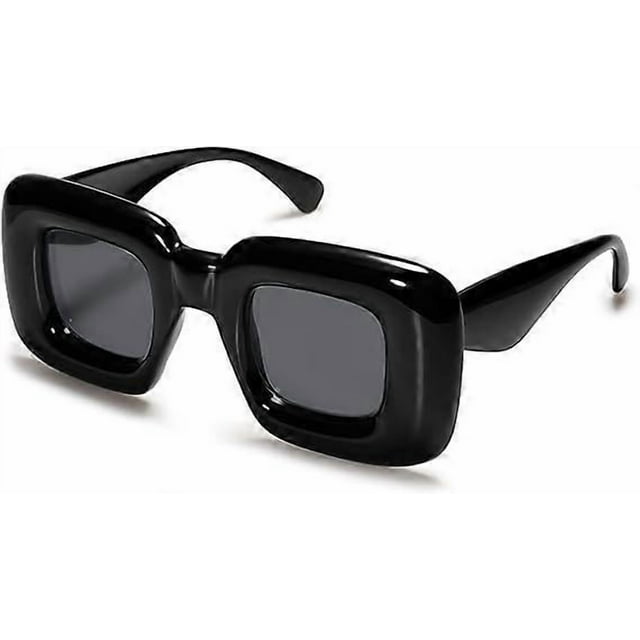 Cute Square Inflated Sunglasses for Women Men Trendy Chunky Glasses Retro Thick Frame Funny Mask Shades VL9733