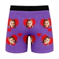 thumbnail image 6 of KHONTS Men's Personalized Boxers Husband Boyfriend Funny Boxers for Men Valentine's Day Birthday for Him Purple S, 6 of 8