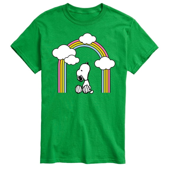 Peanuts - Snoopy Looking Up Rainbow - Men's Short Sleeve Graphic T-Shirt