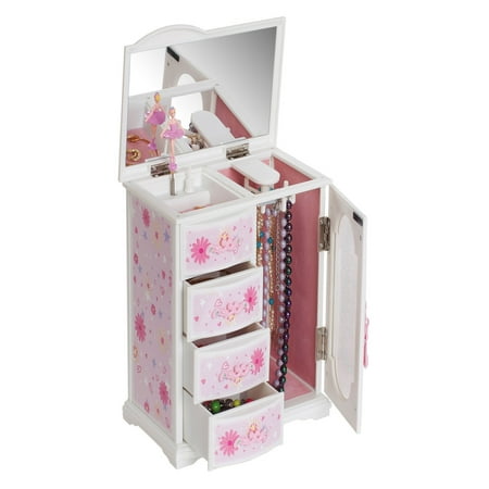 Mele & Co. Hyacinth Glittery Upright Musical Ballerina Jewelry Box