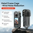 thumbnail image 2 of GAEKOL Camera Metal Frame Cage for Insta360 X4 Air, Aluminum Alloy Protective Case with Silicone Lens Cover, Frame with 2 Cold Shoe Mounts, Built-in 1/4" Screw Hole, 2 of 11