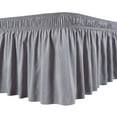 thumbnail image 2 of YAOMOBB Concealing Bed Skirt Silky Luxurious Wrap Around Bed Skirt Uniform Ruffles Elastic Fit Non Fading and Easy to Install, 2 of 7