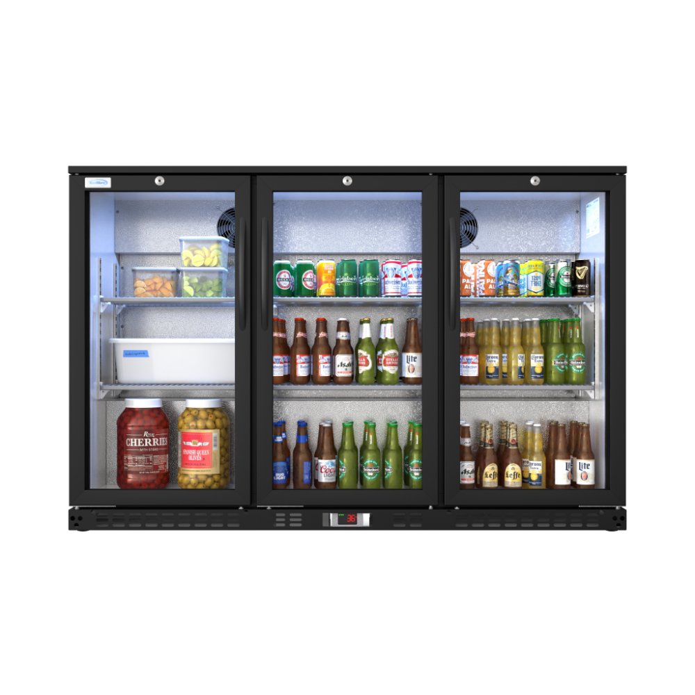 KoolMore 53 in. Three-Door Back Bar Refrigerator - 11 Cu Ft.