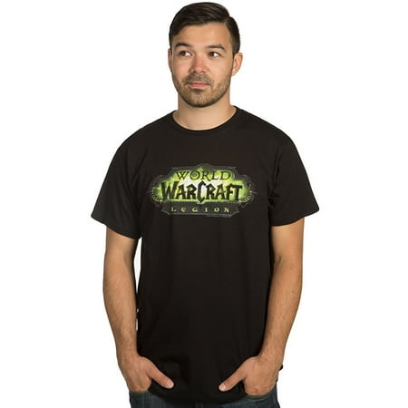 World of Warcraft Mens T-Shirt - Simple Glowing Legion Logo Image (Small)