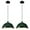 Vert, variante sur 2 Paquets GUSTELL Suspension de Cuisine Verte, Suspension Style Ferme, Suspension Industrielle, Suspensions Style Ferme pour Îlot de Cuisine, Lumières de Cuisine Suspendues pour Cuisine, Chambre, Bureau, Couloir