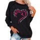 thumbnail image 2 of ICHUANYI Clearance Women Casual Long Sleeve Round Neck Tops Loose Shirts Blouse Print Sweatshirt(Black, L) ICHUANYI WER2023081013887, 2 of 6