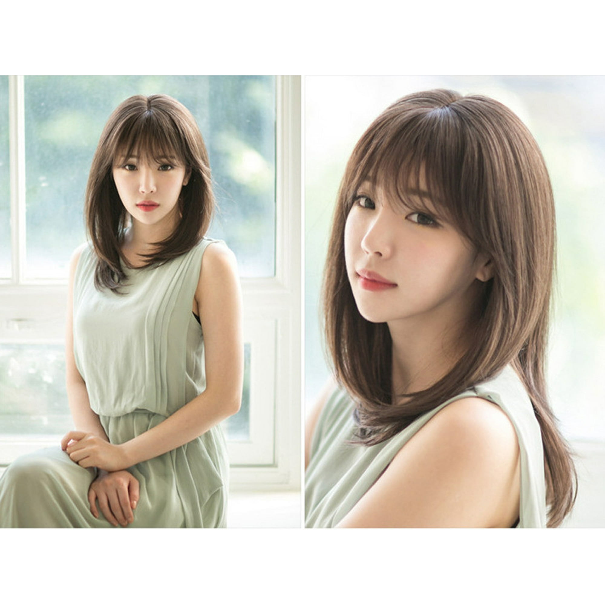 Moonker Lace Front Wigs Human Hair Full Straight Party Synthetic Medium Cosplay Wig Anime Hair Hair Women s Wigs Wig Brown One Size