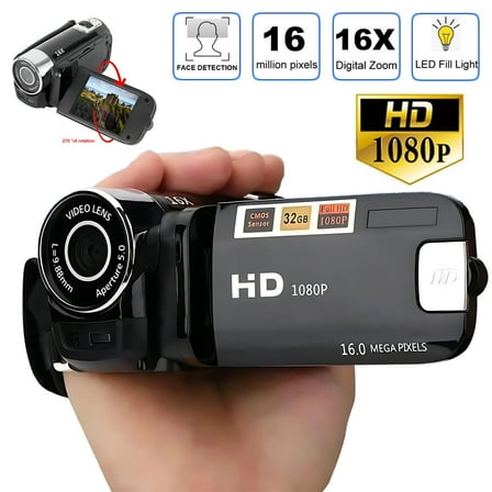 IFCOW Full HD 1080P 16x Zoom Digital Video Camera Camcorder Camera Recorder w/Mic & Speaker