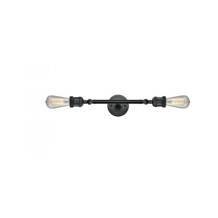 

Brushed Brass Tone Bathroom Vanity 2 Wide Steel/Cast Brass Medium Base LED 2 Light Fixture