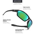 thumbnail image 4 of Xagger Wrap Around Polarized Sports Sunglasses for Men Women TR90 Frame Driving Running Fishing Sun Glasses, 4 of 7