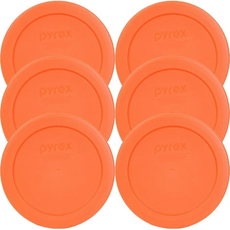

Pyrex Orange 2 Cup Round Storage Cover #7200-PC for Glass Bowls (6 Pack)