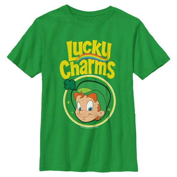 Boy's Lucky Charms St. Patrick's Day Leprechaun Logo Graphic T-Shirt