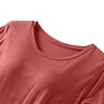 thumbnail image 4 of ZyeKqe Womens Plus Size Lounge Sets Short Sleeve Top with Chest Pad Knee Length Pants 2 Piece Pjs Sets, 4 of 5
