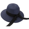 thumbnail image 5 of QHFBli Sun Straw Hat for Women with Wind Lanyard Wide Brim Foldable Beach Summer Hats Womens UV 50+ Protection Bowknot Cap, 5 of 7