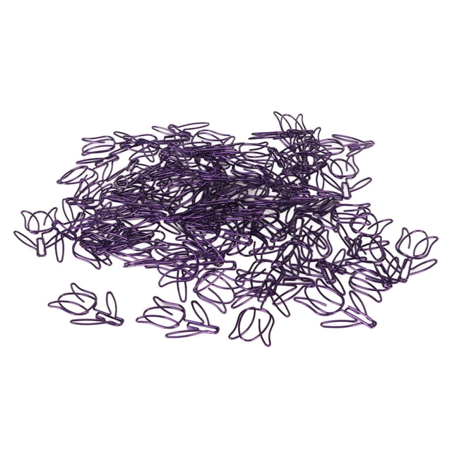Flower Shape Paper Clips,70Pcs Flower Paper Clips Purple Paper Clips Cute Flower Paper Clips Finely Tuned Performance