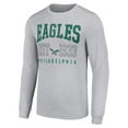 thumbnail image 2 of Men's Starter Heather Gray Philadelphia Eagles Throwback Logo Long Sleeve T-Shirt, 2 of 3