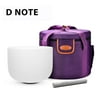 TOPFUND D Note Crystal Singing Bowl Sacral Chakra 8 inch with Heavy Duty Carrying Case