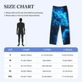 thumbnail image 4 of Honiee Blue Fire Wolf for men - a sleek fusion of Straight Pajama Pants, versatile Lounge Pants, and cozy Sleepwear, all rolled into one-Large, 4 of 6
