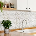 thumbnail image 4 of DEWOO 10 Sheet Thicker Mosaic Peel and Stick Backsplash Tile Removable Self Adhesive Wall Tiles for Bathroom Kitchen Counter (12"×12",Beige), 4 of 14