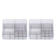 thumbnail image 1 of Organizador de maquillaje de tocador con 15 compartimentos, esquinas suaves, pequeño organizador de cosméticos para pinceles, paletas de sombra de ojos, 2 uds., 1 of 8