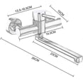 thumbnail image 3 of Kitchen Mixer Tap Kitchen Sink Faucet 360 Swivel Stainless Steel Cold and Hot Wall Mounted Mixer Tap, 3 of 5