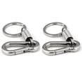 thumbnail image 2 of 4X Sturdy Carabiner Key Chain Key Ring Polished Key Chain Spring Key Chain Business Waist Key Chain, Silver, 2 of 5