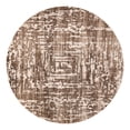 thumbnail image 2 of Unique Loom Hermitage Collection Area Rug - Armor (7' 10" Round Chocolate Brown/Black), 2 of 6