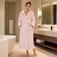 thumbnail image 2 of HEARTNICE Womens Hooded Fleece Robe, Long Fluffy Thick Warm Plush Bathrobe,(Light Pink,L-XL), 2 of 6