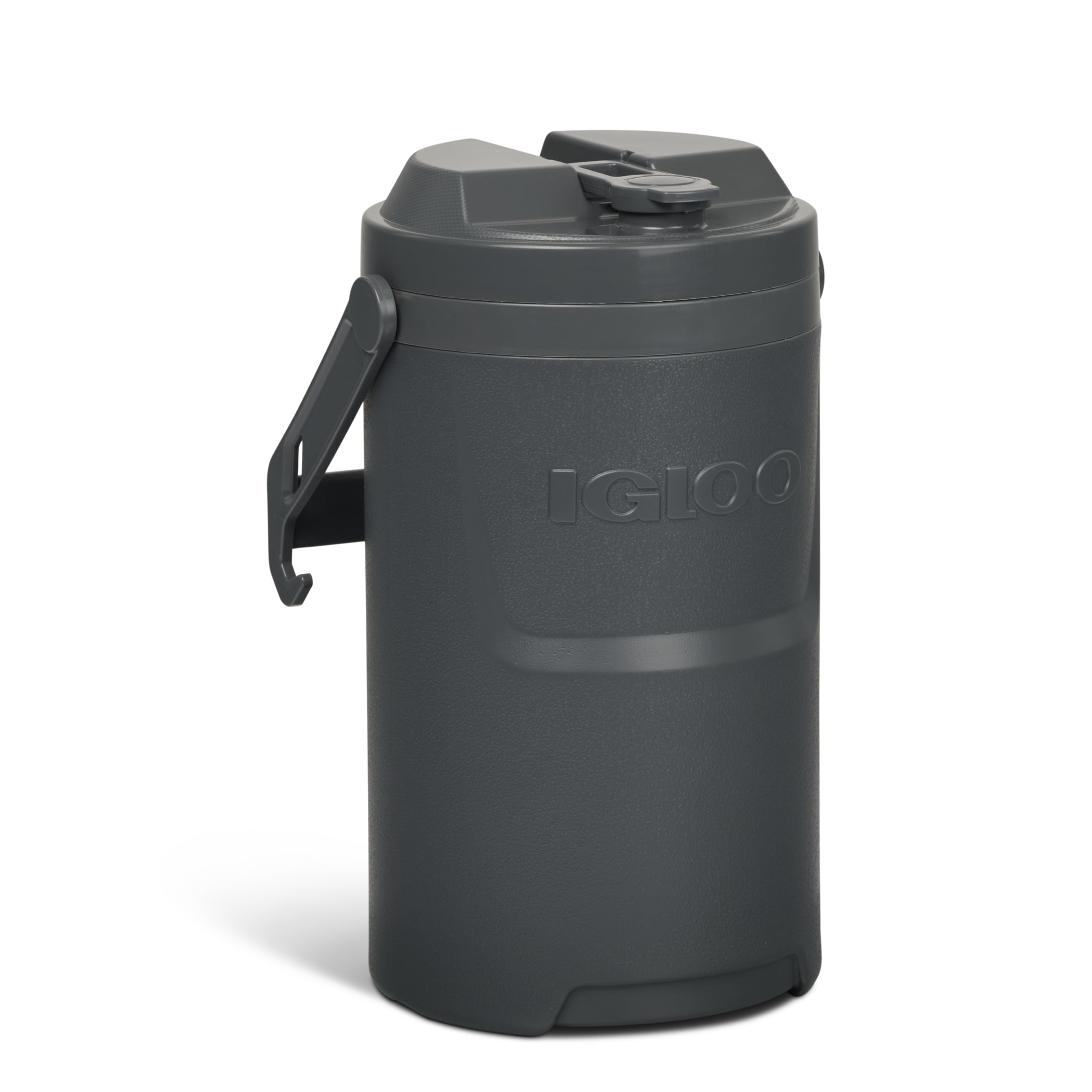 Igloo 1 Gallon Sports Plastic Beverage Jug with Hooks, Monochrome Gray