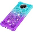 thumbnail image 6 of for Xiaomi Redmi Note 9 5G Case, Creativity Clear Quicksand Glitter Flowing Liquid Floating Soft TPU Case w/Stand Bling Diamond Sparkle Phone Cover for Xiaomi Redmi Note 9 5G JB Bluish Violet, 6 of 14