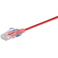 thumbnail image 4 of Monoprice SlimRun - Patch cable - RJ-45 (M) to RJ-45 (M) - 3 ft - UTP - CAT 6a - booted, snagless - red (pack of 5), 4 of 5