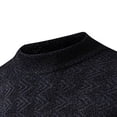 thumbnail image 5 of Nmnitkp Mens Sweater Casual Fashion Standing Collar Elasticity Sweater Base Layer Knit Long Sleeve Men Sweater Black,XL, 5 of 5