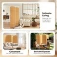 thumbnail image 2 of Jostyle 6ft Tall Room Divider with Hand-Woven Design, 4-Panel Folding Privacy Screen Freestanding Nature, 2 of 13