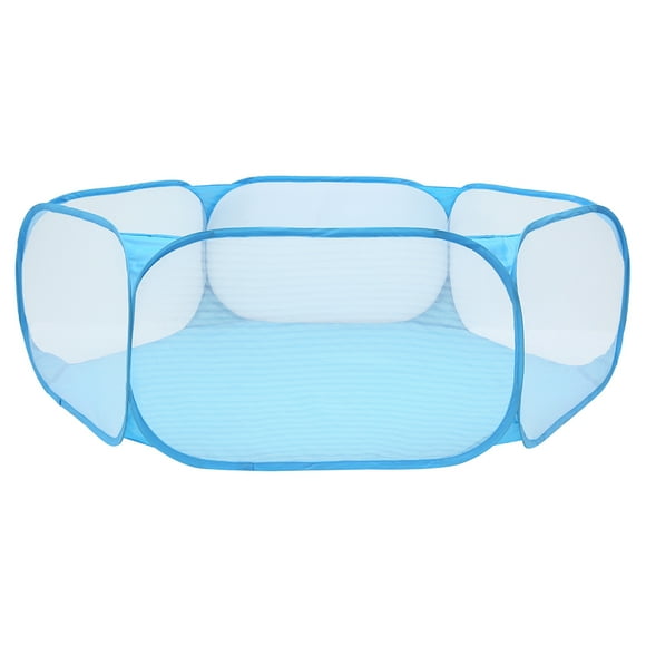 ODOMY Foldable Waterproof Ocean Ball Pool Tent Outdoor Indoor Play Pit Small Animal Cage Blue